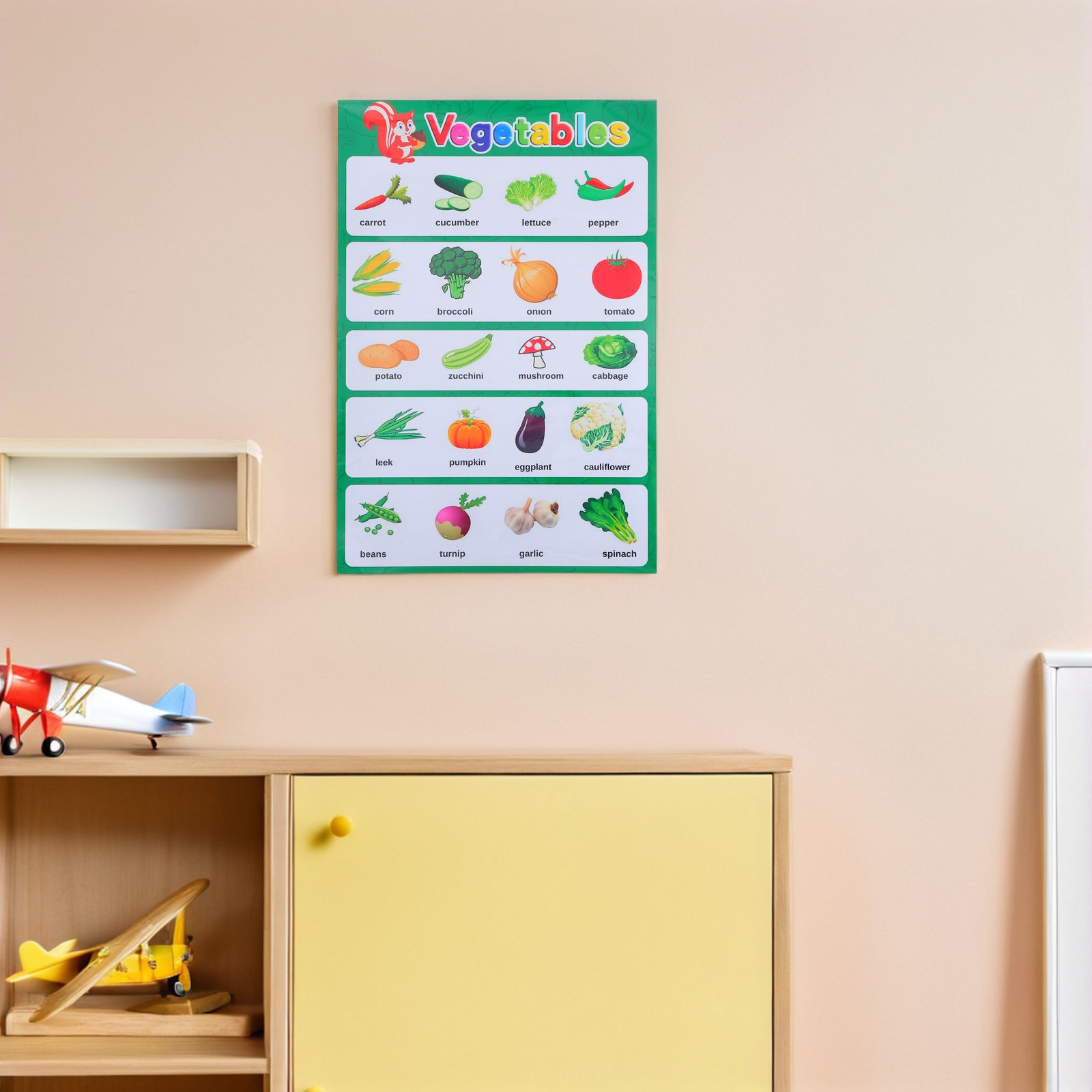 Mutfak Sebzeleri Duvar Sanatı  - Kids Nutrition Education incelemesi ve fiyatı