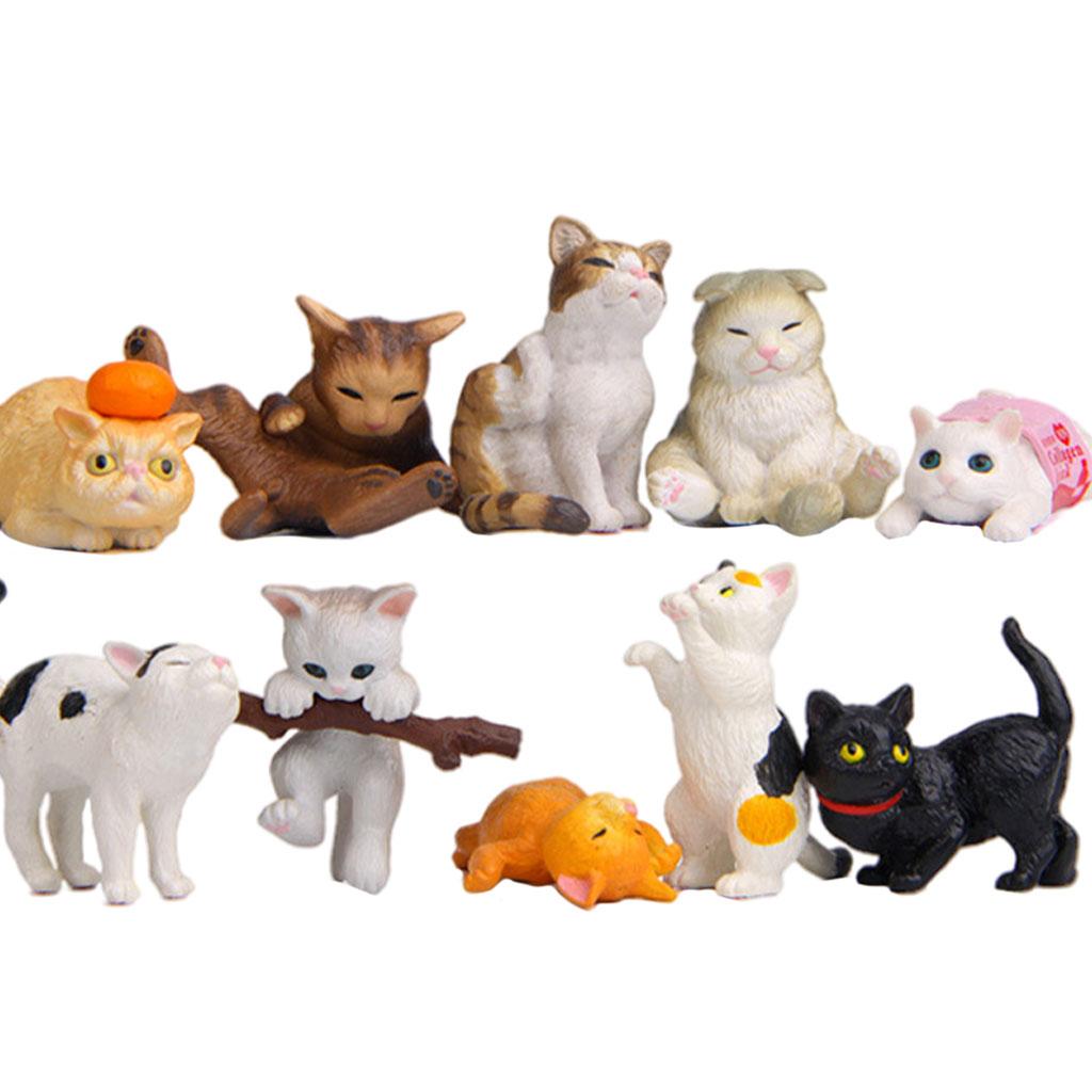 10/Set Sevimli Kedi Figürleri  - Kids Education Learn Tv incelemesi ve fiyatı